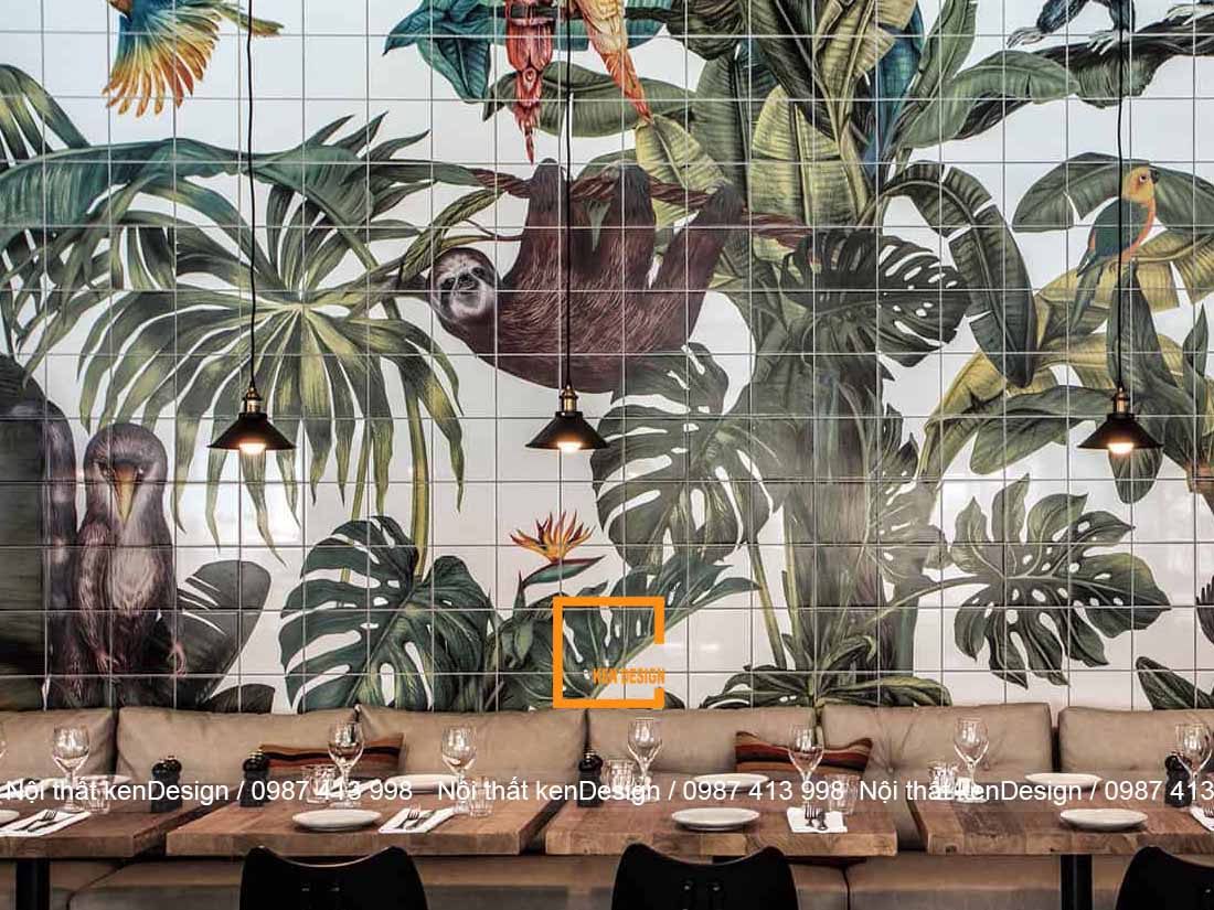 thiết kế quán cafe phong cách Nhiệt đới (Tropical)